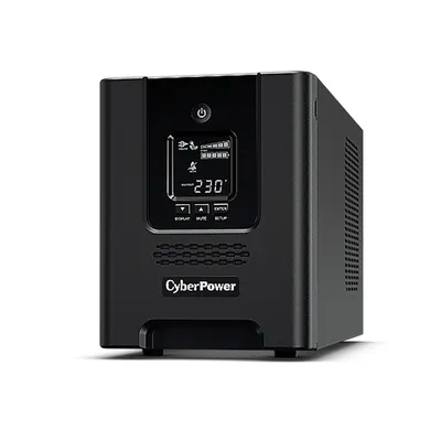 Produktbild von CyberPower PR3000ELCDSXL Line-Interactive USV 3000VA/2700W Tower, Reine Sinuswelle, AVR, LCD, Ausgang (8) IEC, RS232, USB (HID), EPO, Expansion Port für opt. Netzwerkkomunikation, Anschluss f. opt. Batterieerweiterung, Line-Interaktiv, 3 kVA, 2700 W, Reiner Sinus, 151 V, 301 V