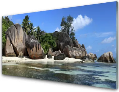 Produktbild von Acrylglasbilder 100x50 Wandbild Druck Felsen Meer Landschaft