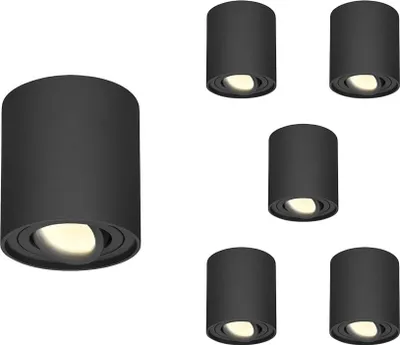 Produktbild von hoftronic LED Deckenspot 4W 345lm 2700K Schwarz GU10 Dimmbar Schwenkbar