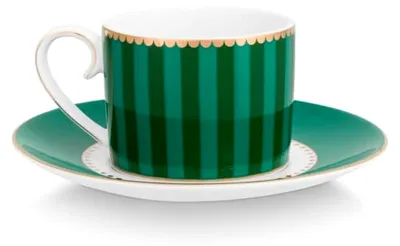 Produktbild von Espressotasse mit Untertasse grün 125ml