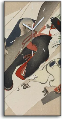 Produktbild von Küche Wohnzimmer Wand Leinwand Uhr 30x60 Malerei Abstrakte Kunst Asiatisch - weiße Hände