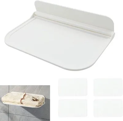 Produktbild von Famanu Badewannenregal - faltbar - selbstklebend - Dusch- und Badezimmerregal - ohne Bohren