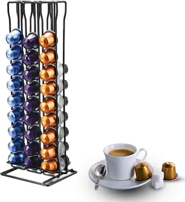 Image de Porte-capsules pour 60 capsules Nespresso, distributeur de café en métal Stand