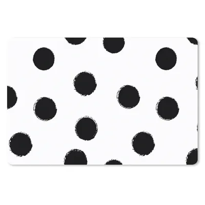 Produktbild von MuchoWow® Mauspad Mousepad Polka dots - Muster - Schwarz und weiß 27x18 cm - Mousepads - Maus Mat - Pad - Mausunterlage - Büroartikel - Desk Matten