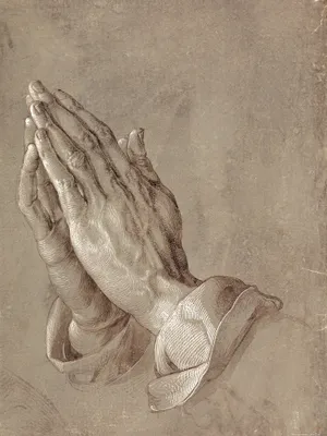 Produktbild von Albrecht Dürer Kunstdruck Bild - Betende Hände, 1508 (80 x 60 cm)