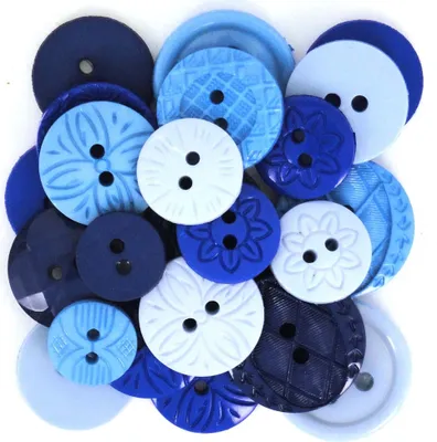 Produktbild von Dress It Up Knöpfe Color Me Knopfmischungen in verschiedenen Farben : Blau Color Me: Blau