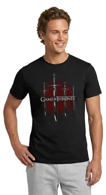 Produktbild von Spreadshirt Game Of Thrones Schwerter Der Häuser Männer T-Shirt, 4XL, Schwarz