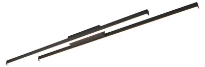 Immagine prodotto di Plafoniera a LED - 110 x 8,5 cm - 2 luci - nero - metallo