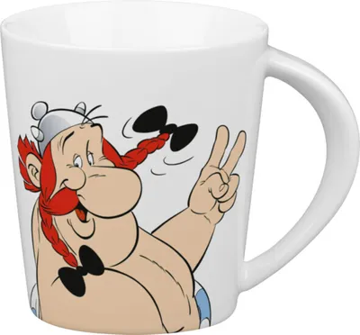Produktbild von Könitz Frühstückstasse Asterix und Obelix, Tasse, Kaffeetasse, Porzellan, Bunt, 380 ml, 1111342785