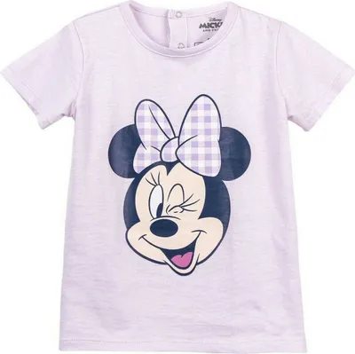 Produktbild von Kurzarm-T-Shirt für Kinder Minnie Mouse Lila - 18 Monate