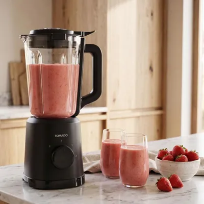 Produktbild von Tomado TTB1502B Standmixer 1,5 Liter Glasbehälter - 2 Geschwindigkeiten - Schwarz