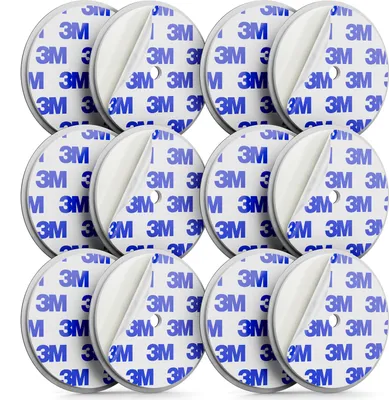 Produktbild von deleyCON 6 Stück Magnetbefestigung für Rauchmelder Magnethalter Feuermelder selbstklebende Magnethalterung Klebefläche und Bohrloch 65 mm Durchmesser
