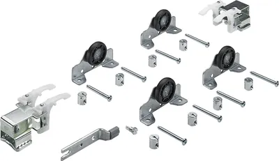 Produktbild von Hettich Schiebetürbeschlag Top Line 1 / 045076 2-türig Belastbarkeit 500N Laufrollen - 45076