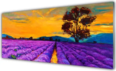 Produktbild von Glasbilder 125x50 Wandbild Druck auf Glas Feld Landschaft