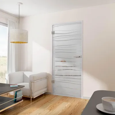 Produktbild von inova Glastür 834 x 1972 mm, Mistral-Motiv, ESG, Beschlag DB03