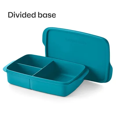 Image de TUPPERWARE 2e CHOIX Boîte à lunch To Go 1 L turquoise foncé avec séparateur Pause intelligente École