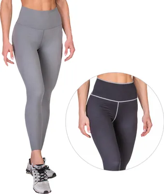 Produktbild von Damen Wendbare Slim Fit Leggings mit Reflektierendem Logo und Silikonpunkten
