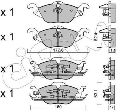 Produktbild von CIFAM Bremsbeläge Satz Vorne Bremsklötze für OPEL Astra G CC (T98) 822-257-0