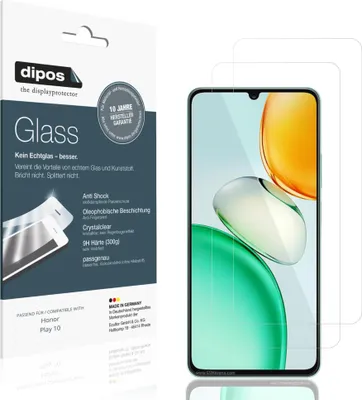 Produktbild von 2x Schutzfolie für Honor Play 10 - Anti-Shock 9H Folie dipos Glass Kunststoffglas