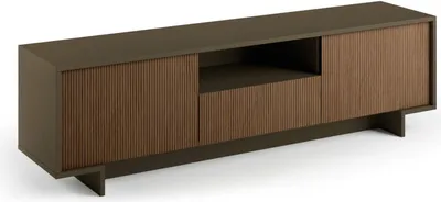 Immagine prodotto di Dmora Mobile Porta tv Atina 42x170x48h cm Marrone, Apertura Push Pull 3 Vani  Italy
