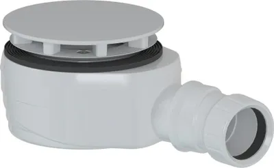 Obrázok produktu pre Sifón do sprchovej vaničky, priemer 90 mm, DN40, nízky, biely kryt