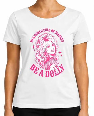 Obrázok produktu pre Tričko "A World Full Of Jolenes Be A Dolly Country Musik Cowgirl", biela farba, veľkosť XL