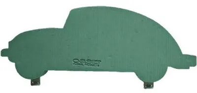 Produktbild von OASIS® Nass Steckschwamm Auto SAMRAN, Bioline Holzunterlage, Holzständer, grün, 80x30x5,5cm - Nasssteckschaum