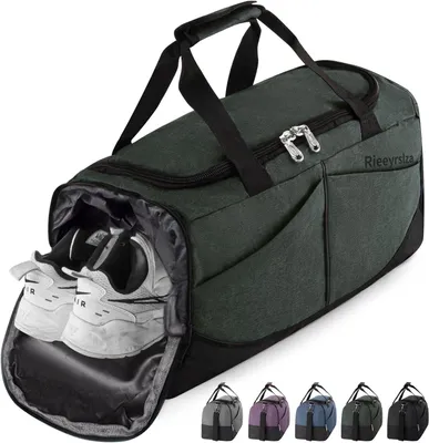 Produktbild von Sporttas 40L, mit Schuhfach, Wasserdicht, Leichte Reise- und Sporttasche, Army Green