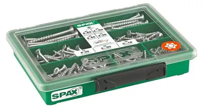 Immagine prodotto di Assortimento SPAX piccolo, set di viti con 7 dimensioni, 245 pezzi, testa svasata, T-STAR plus, WIROX - 4000001991159