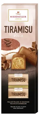 Zdjęcie produktu dla Niederegger typu Tiramisu Dolce w czekoladzie mlecznej, opakowanie 100 g