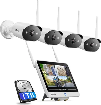Obrázek produktu pro Bezpečnostní kamerový systém, 2K video, inteligentní rozpoznávání, 3MP 4 kamery 1TB