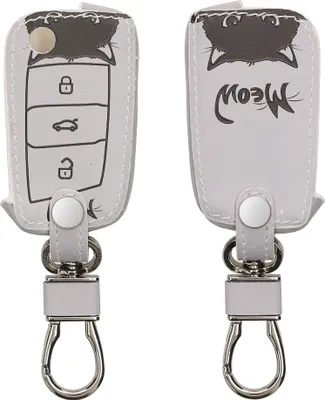 Produktbild von kwmobile Autoschlüssel Hülle kompatibel mit VW Golf 7 MK7 3-Tasten Autoschlüssel - Kunstleder Schutzhülle Schlüsselhülle Cover