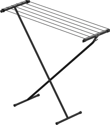 Produktbild von Famanu Wäschetrockner Kompakt Schwarz - Praktisch und stabil - 90 x 32 x 83 cm - 55 m Trockenfläche