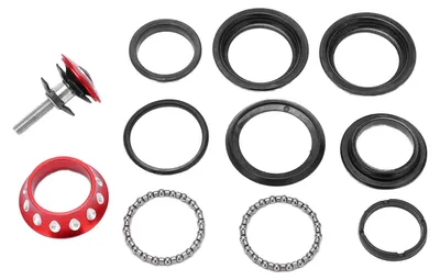 Produktbild von Dead Fly BicyclesRed Lager-Headset aus Metall, bunt, Tropfenform, konisches Steuerrohr, Schüssel-Set für Mountainbikes
