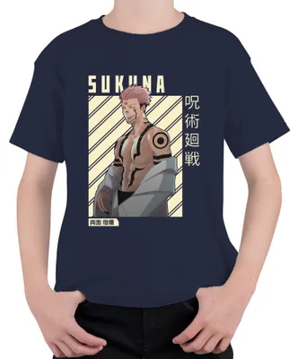 Produktbild von Sukuna Jujutsu Kaisen Ryomen Sukuna Anime Manga Otaku Geschenk Kinder T-Shirt, Navy, 140