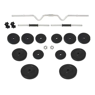 Produktbild von vidaXL Curlhantel und Kurzhantel mit Gewichten 60 kg