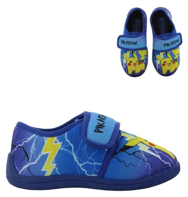 Productafbeelding van Leomil Pokémon huispantoffels voor kinderen, jongens, warme pantoffels, maat 32, blauw