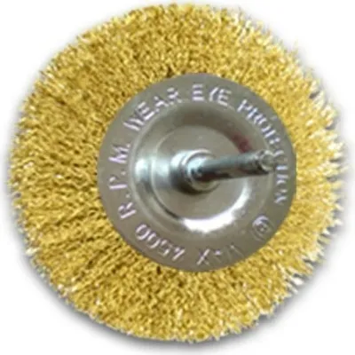 Produktbild von Scheibenbürsten 100mm Drahtbürsten gewellt Kegelbürste Bürsten mit Schaft 3x