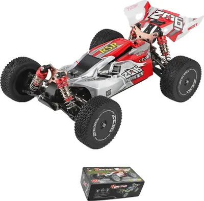 Produktbild von WLtoys 144001 RC Auto, Höchstgeschwindigkeit 60 KM/H, 1:14 Maßstab, 144001-RE-3B-BX