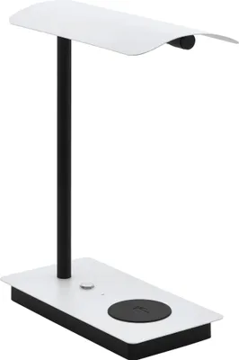 Produktbild von EGLO LED Tischlampe Arenaza, 1 flammige Schreibtischlampe mit Touch, QI Ladestation, dimmbar, Tischleuchte, Bürolampe, Schreibtischleuchte warmweiß