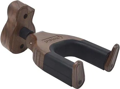 Produktbild von Gitarrenständer Schwarz Walnuss Holz Auto-Lock