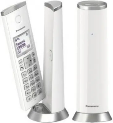 Obrázek produktu pro Panasonic KX-TGK212SP, DECT telefon, Bezdrátové sluchátko, Hlasitý odposlech, 50 pol., Identifikace volajícího, Stříbrná, Bílá