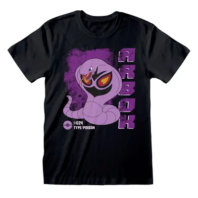 Produktbild von Pokémon T-Shirt Herren Arbok schwarz Fan-Merch, Gaming 100% Baumwolle L