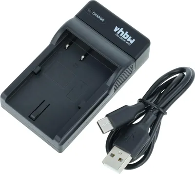 Produktbild von vhbw USB-C Ladegerät kompatibel mit Canon EOS D30, D60, D20, 5D, 10D, 300D, 1D, 40D, D10, 20D, 30D Kamera - Ladeschale + USB-C Kabel Ladeanzeige