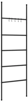 Obrázok produktu pre vidaXL Rebrík na uteráky s 5 úrovňami Black 58x175 cm Iron