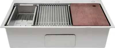 Obrázek produktu pro Kuchyňský dřez, nerezová ocel 304, multifunkční design, stříbrná barva