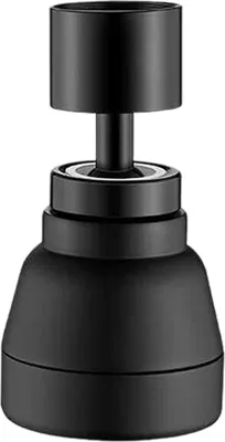 Produktbild von 3-Modus-Sprühdüse für Küchenarmatur – 360 Grad schwenkbarer Sprühkopf für Küchenspüle, drehbarer Wasserhahnbelüfter, wassersparender Wasserhahnaufsatz, universell verstellbarer Wasserhahnadapter für FM22/M24 (schwarz)