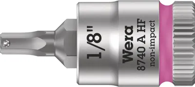 Produktbild von Wera 05003383001, Buchse, 1/4", Imperial, 1 Kopf/Köpfe, 1/8", Chrom-Vanadium-Stahl