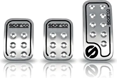 Zdjęcie produktu dla 3 szt. Sparco Racing Pedal Set Pedały sportowe Nakładki na pedały Podnóżek pedałów