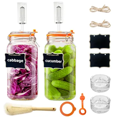 Productafbeelding van Set van 2 fermentatiecontainers met ventiel, 2 liter
